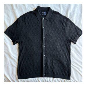 Abercrombie & Fitch Geometric button-through sweater Polo (XL)